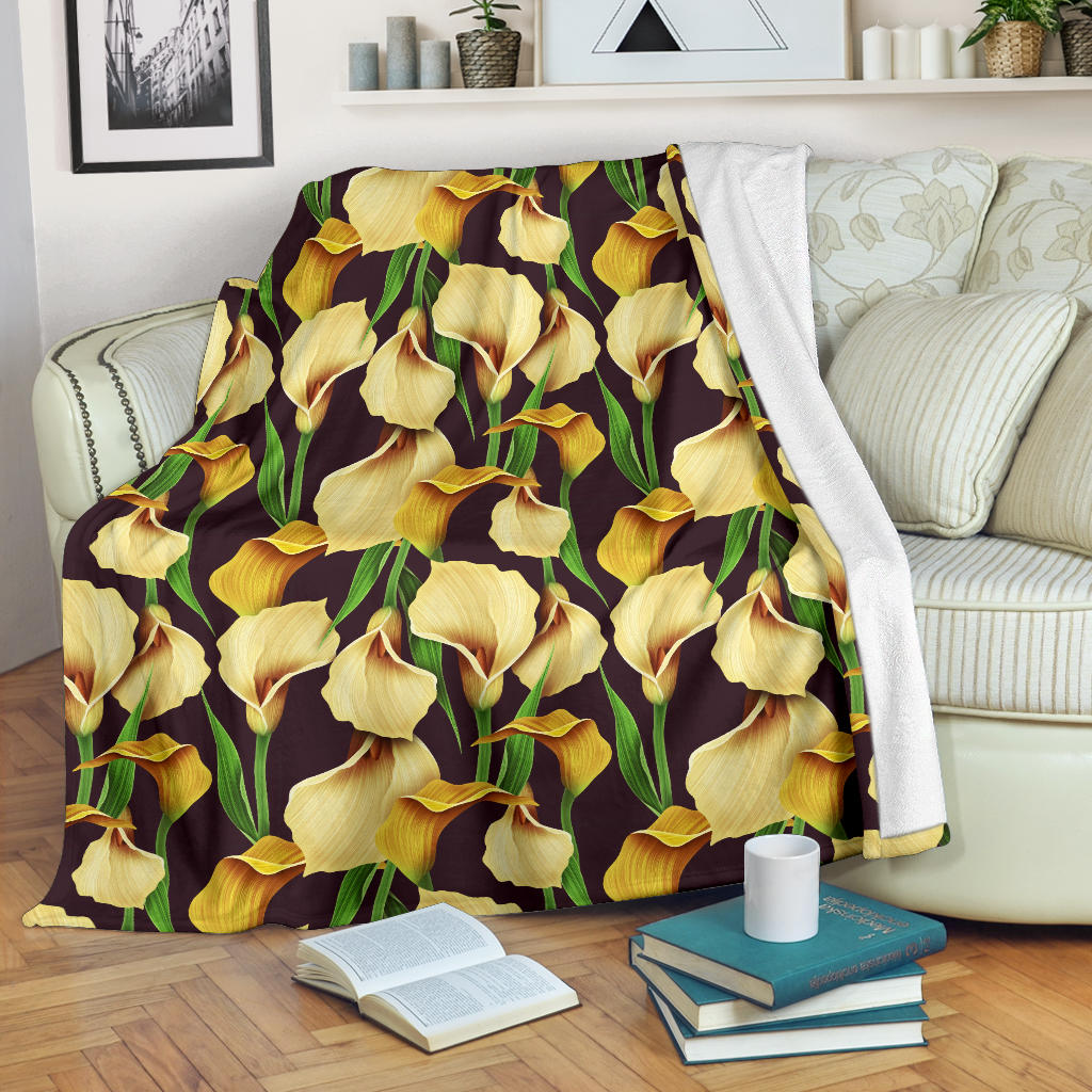 Lily Pattern Print Design LY013 Fleece Blanket