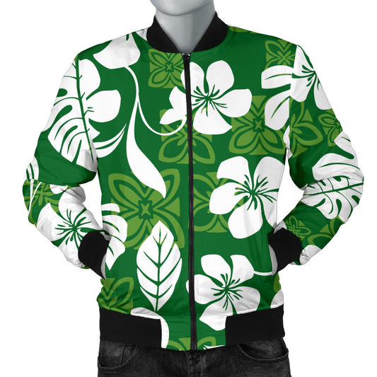 Hawaiian Themed Pattern Print Design H016 Men Bomber Jacket