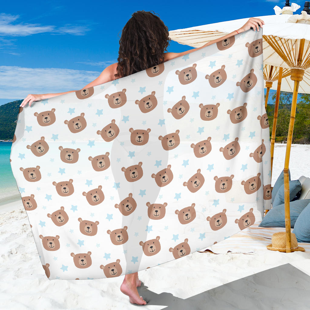 Bear Pattern Print Design BE02 Sarong Pareo Wrap