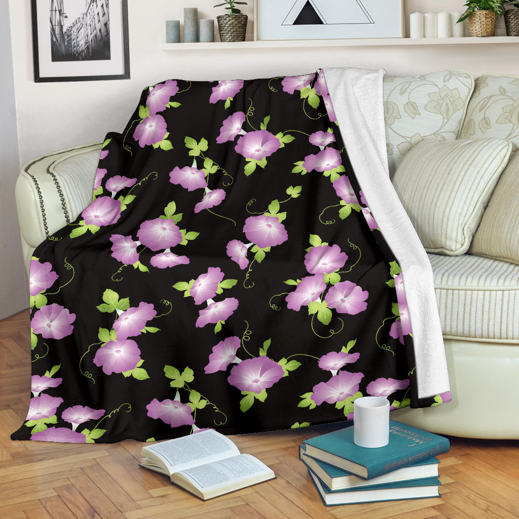 Morning Glory Pattern Print Design MG02 Fleece Blanket