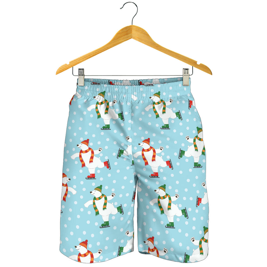 Polar Bear Pattern Print Design PB07 Mens Shorts