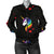 Rainbow Unicorn Pattern Print Design A03 Women's Bomber Jacket