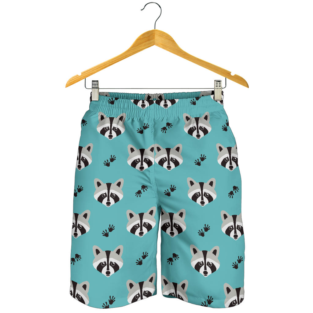 Raccoon Pattern Print Design A01 Mens Shorts