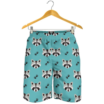 Raccoon Pattern Print Design A01 Mens Shorts