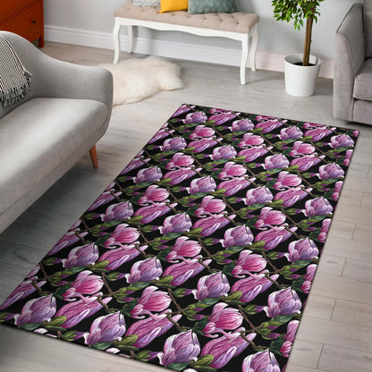 Magnolia Pattern Print Design MAG011 Area Rugs