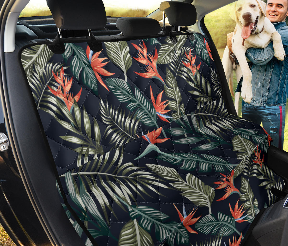 Bird Of Paradise Pattern Print Design BOP02 Rear Dog  Seat Cover