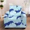 Dolphin Heart Pattern Armchair Slipcover