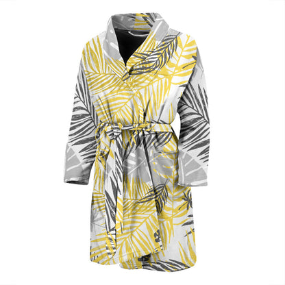 Palm Leaves Pattern Print Design PL012 Men Bathrobe