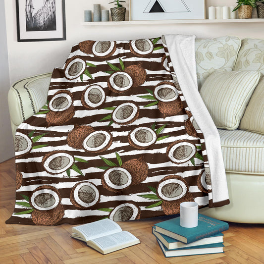Coconut Pattern Print Design CN04 Fleece Blanket