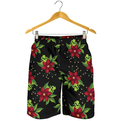 Poinsettia Pattern Print Design A01 Mens Shorts