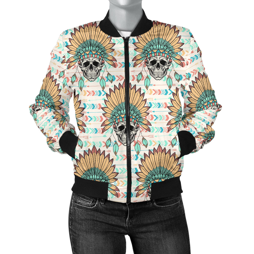 Boho Pattern Print Design 04 Women's Bomber Jacket