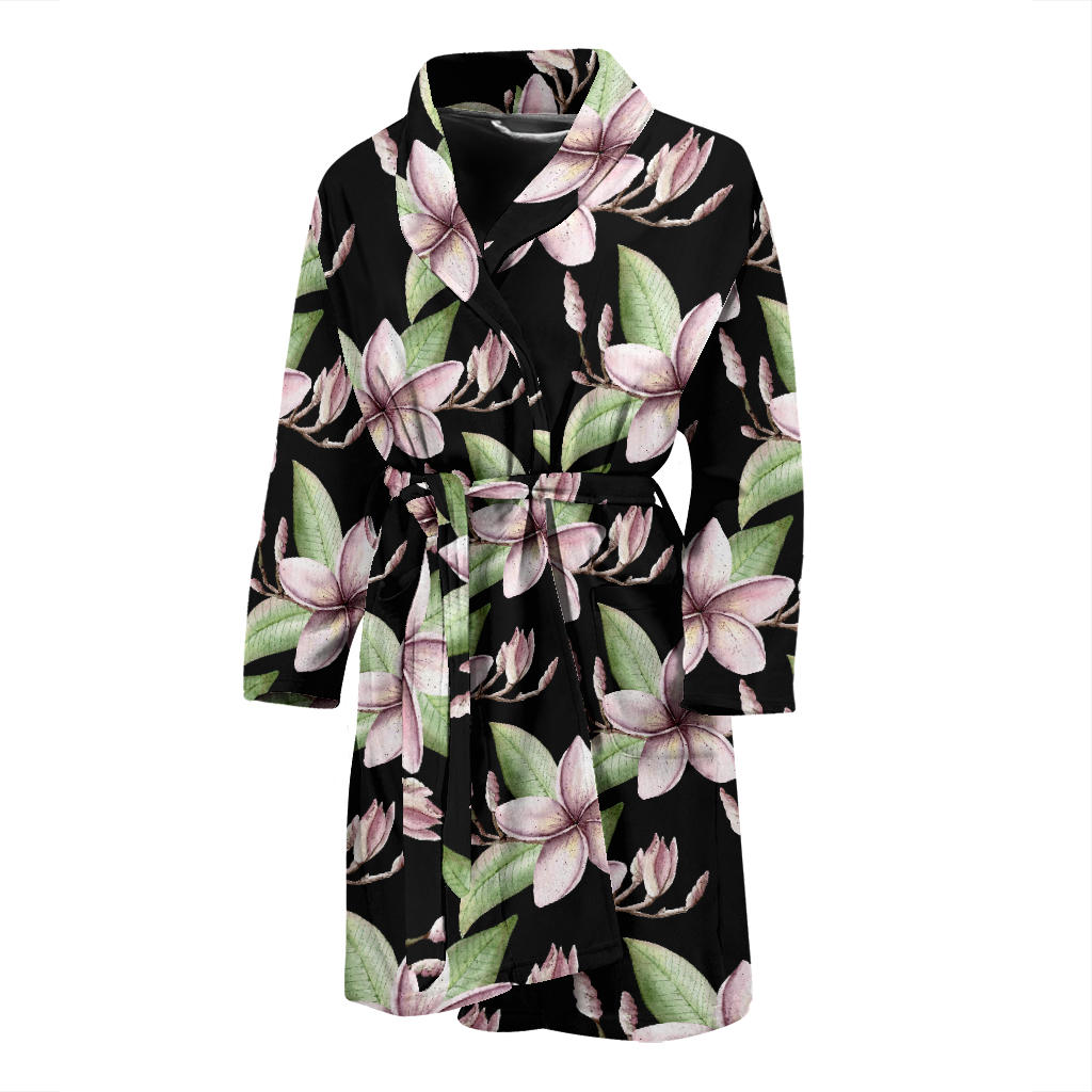 Plumeria Pattern Print Design PM02 Men Bathrobe