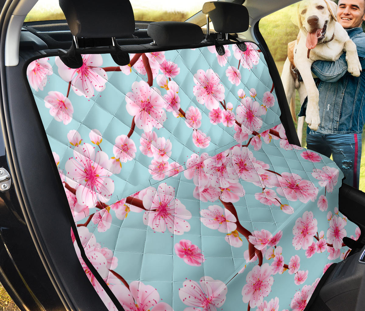 Cherry Blossom Pattern Print Design CB04 Rear Dog  Seat Cover