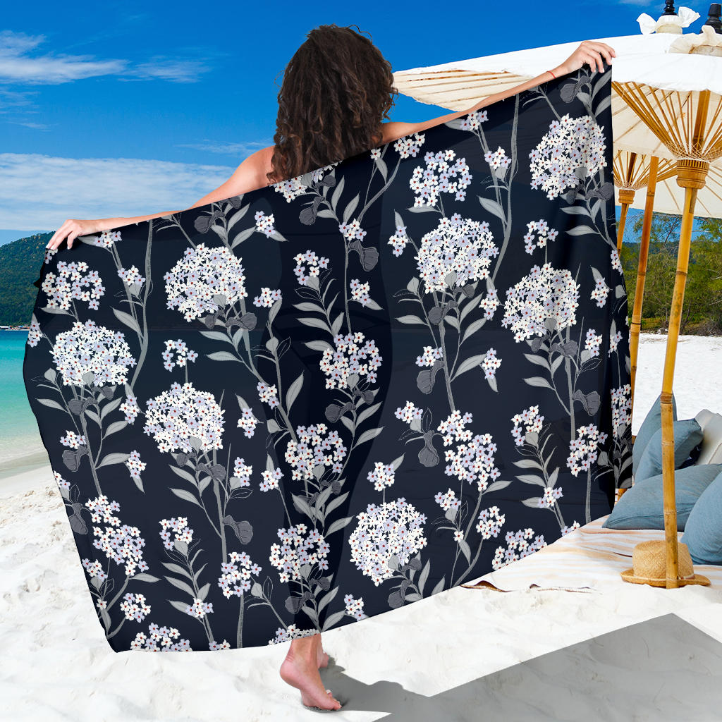 Hydrangea Pattern Print Design HD07 Sarong Pareo Wrap