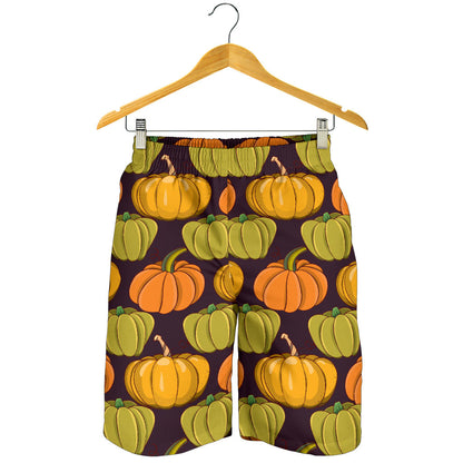Pumpkin Pattern Print Design A01 Mens Shorts