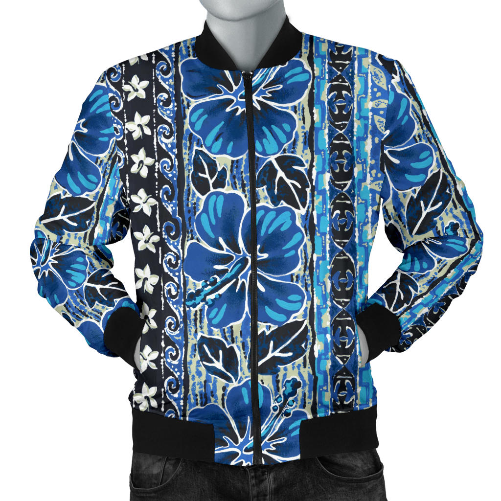Hawaiian Themed Pattern Print Design H012 Men Bomber Jacket