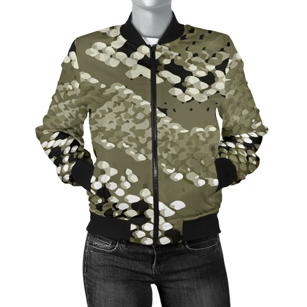 Python Pattern Print Design A04 Women's Bomber Jacket