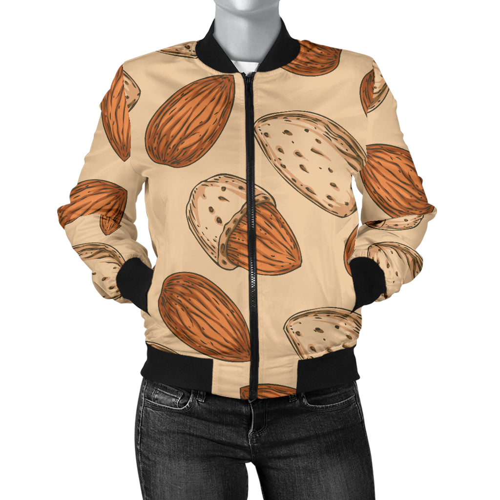 Almond Pattern Print Design 04 Women's Bomber Jacket