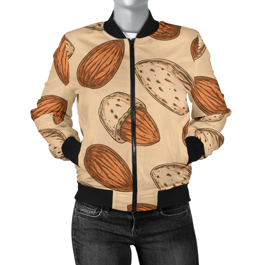 Almond Pattern Print Design 04 Women's Bomber Jacket