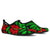 Red Hibiscus Embroidered Pattern Print Design HB032 Aqua Water Shoes