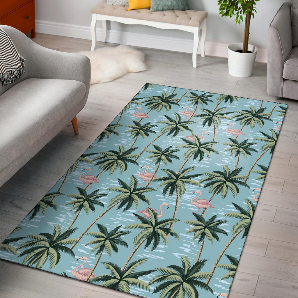 Palm Tree Pattern Print Design PT05 Area Rugs