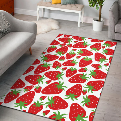 Strawberry Pattern Print Design SB01 Area Rugs