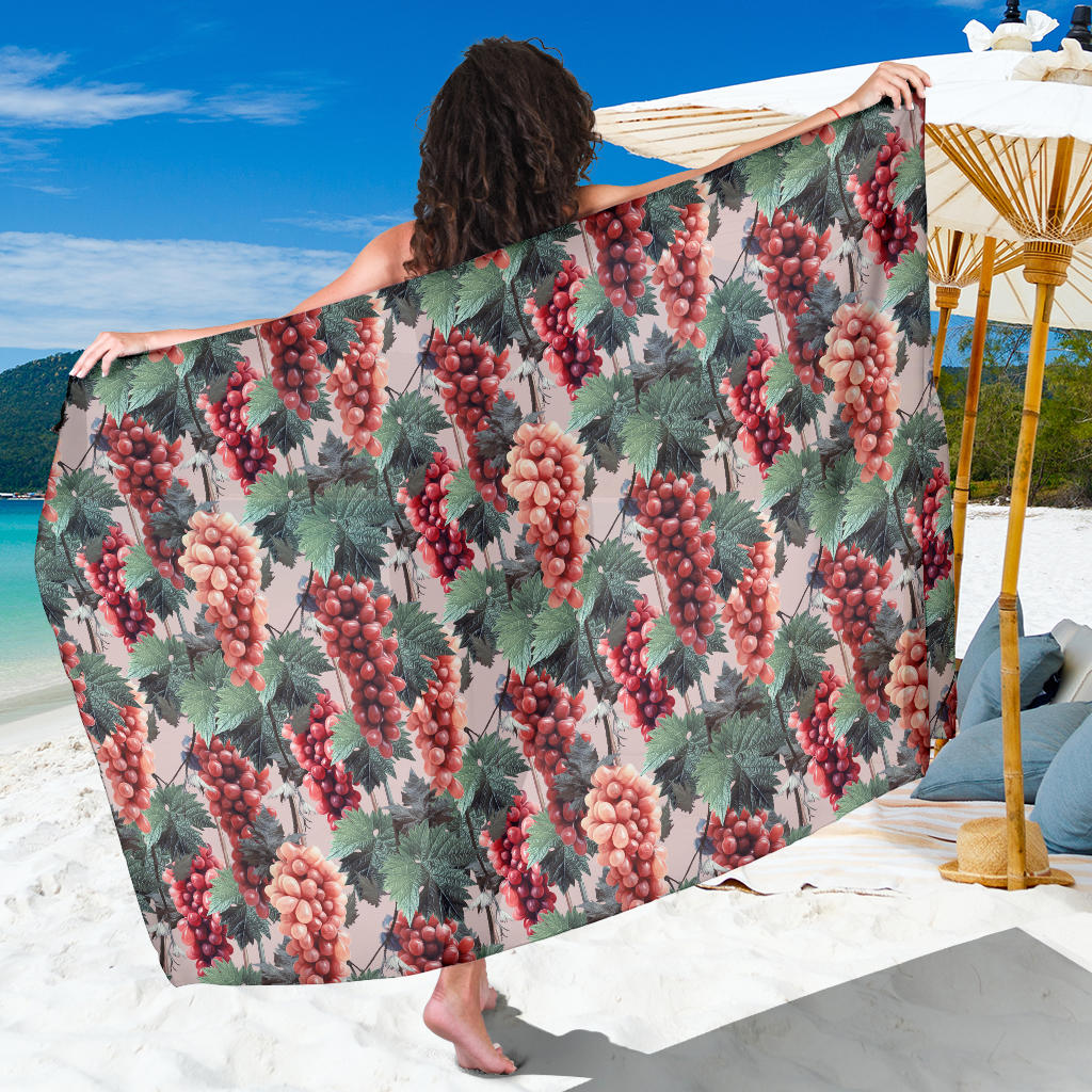 Grape Pattern Print Design GP01 Sarong Pareo Wrap