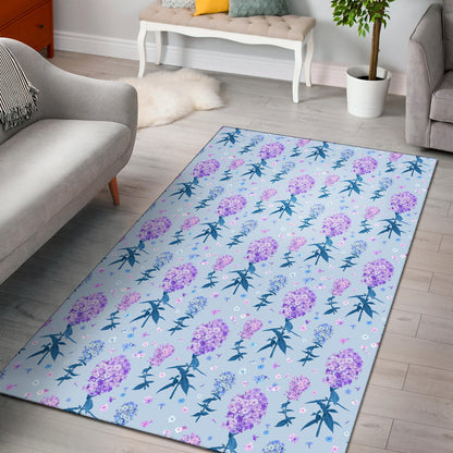 Lilac Pattern Print Design LI05 Area Rugs
