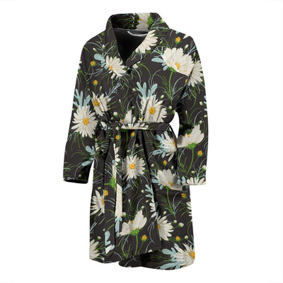 Daisy Pattern Print Design DS08 Men Bathrobe