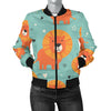 Lion Baby Pattern Print Design 03 Women's Bomber Jacket