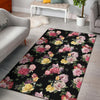 Rose Pattern Print Design RO010 Area Rugs