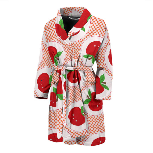 Apple Pattern Print Design AP08 Men Bathrobe