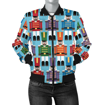 Nutcracker Pattern Print Design A02 Women's Bomber Jacket
