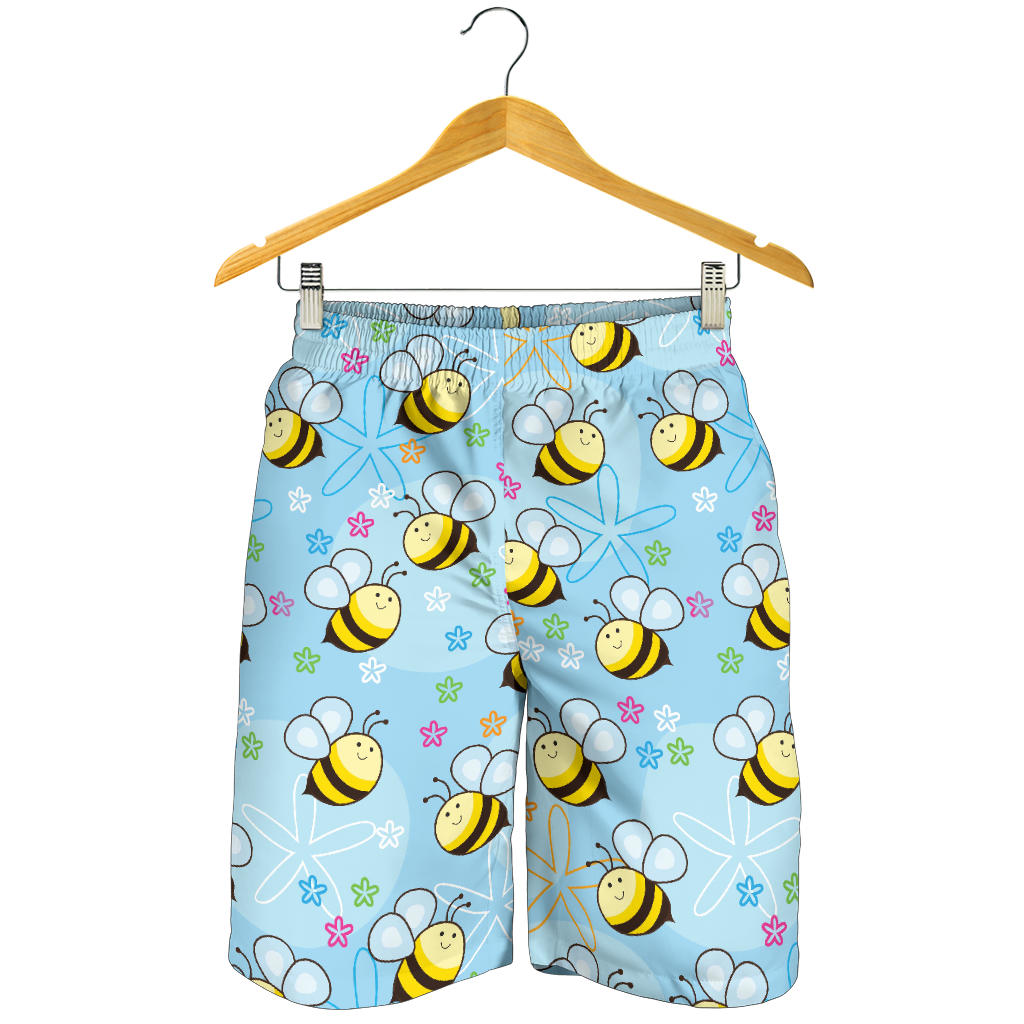 Bee Pattern Print Design BEE03 Mens Shorts