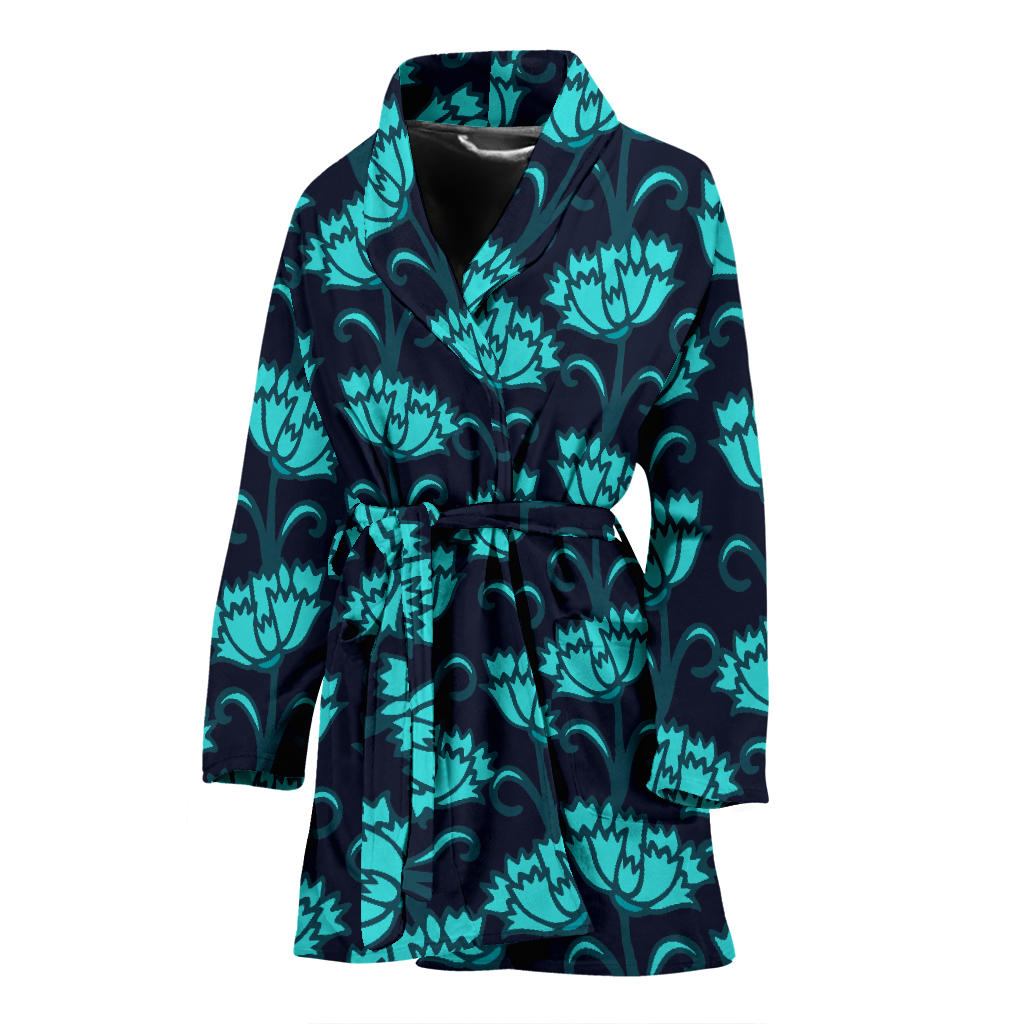 Carnations Pattern Print Design CN06 Women Bathrobe