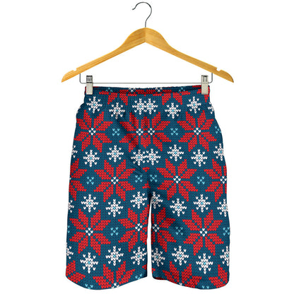 Poinsettia Pattern Print Design A02 Mens Shorts
