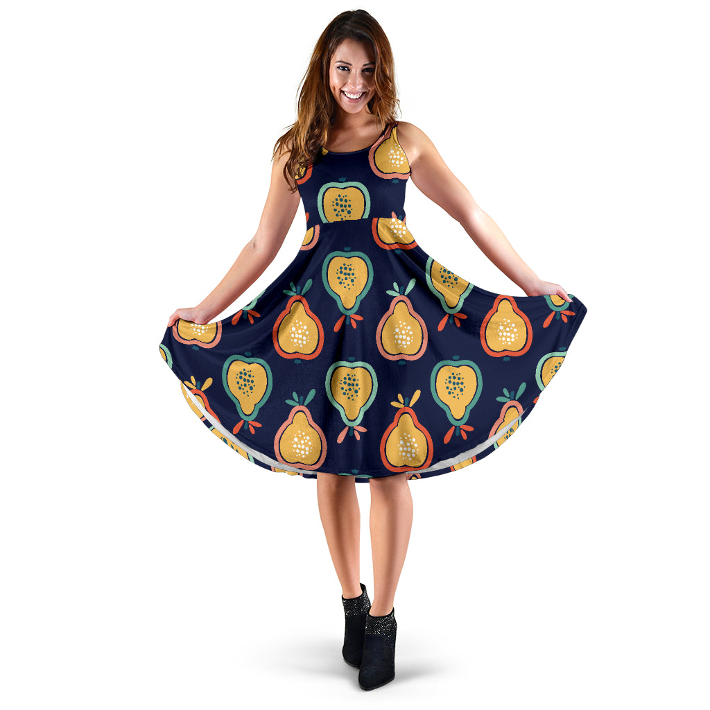 Pear Pattern Print Design PE03 Midi Dress