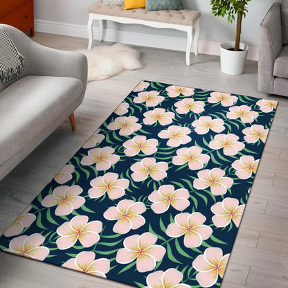 Pink Plumeria Pattern Print Design PM016 Area Rugs
