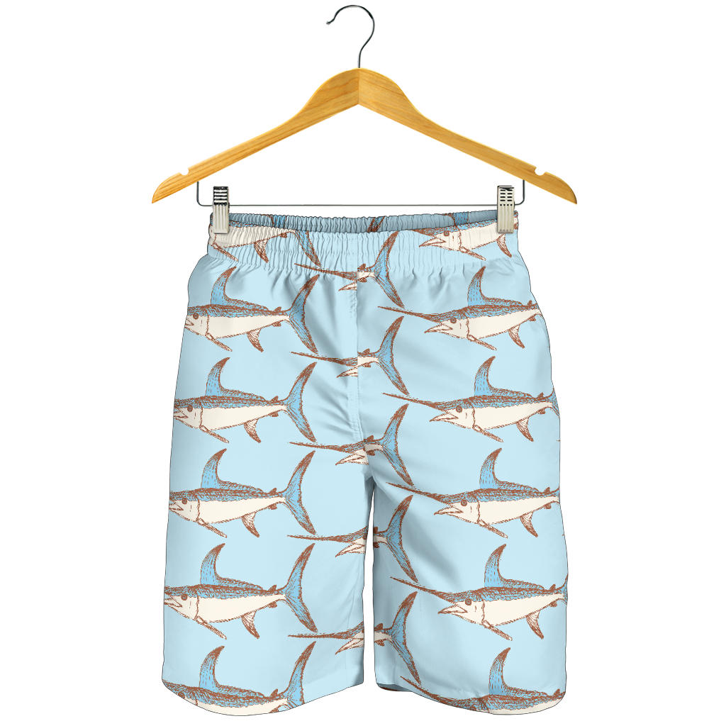 Swordfish Pattern Print Design 01 Mens Shorts