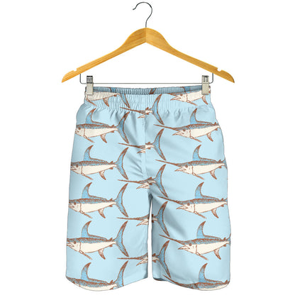 Swordfish Pattern Print Design 01 Mens Shorts