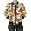 Butterfly Pattern Print Design 02 Women's Bomber Jacket