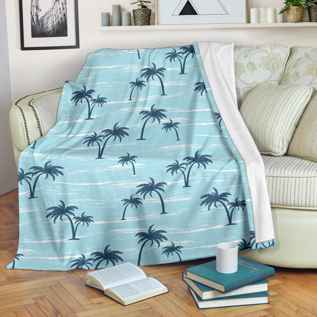 Palm Tree Pattern Print Design PT04 Fleece Blanket
