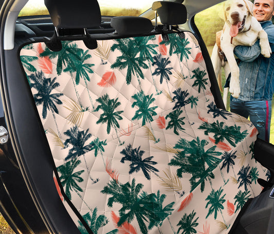 Palm Tree Pattern Print Design PT014 Rear Dog  Seat Cover