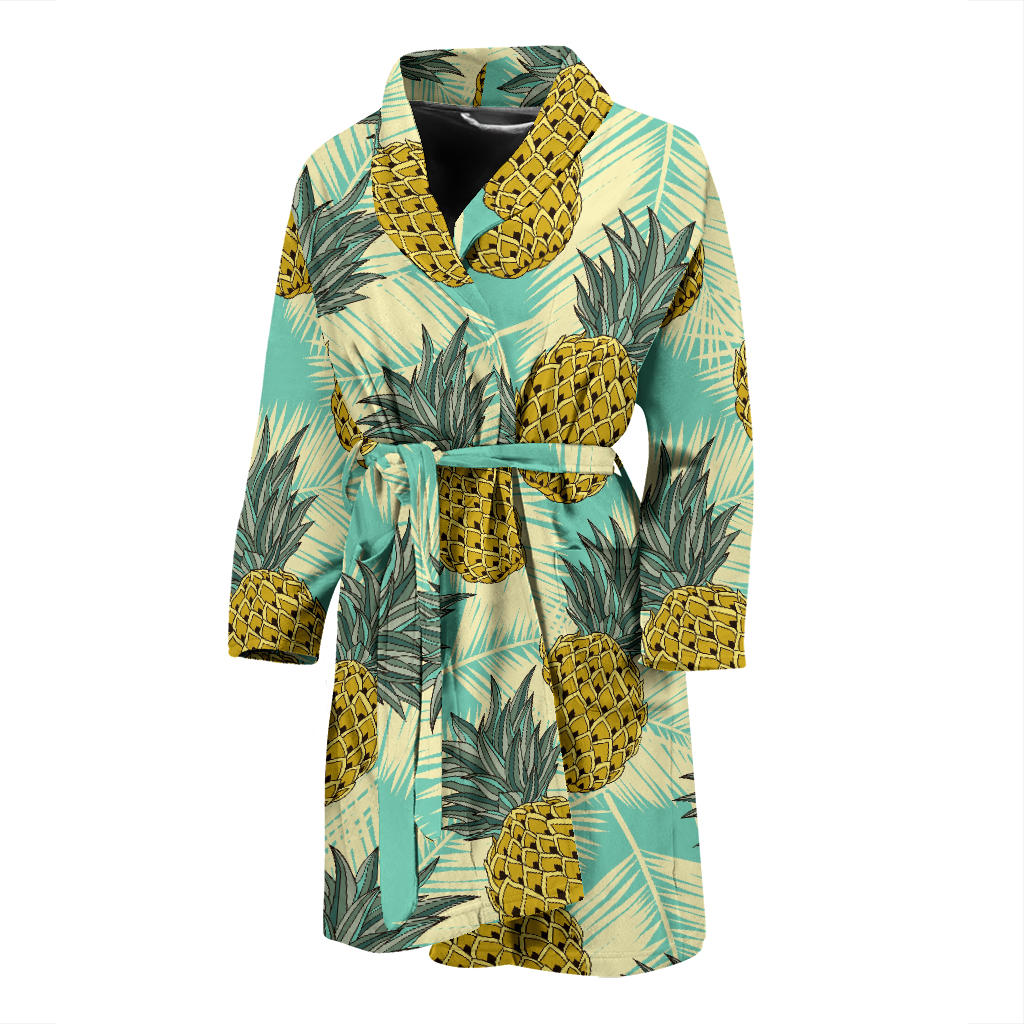 Pineapple Pattern Print Design PP03 Men Bathrobe