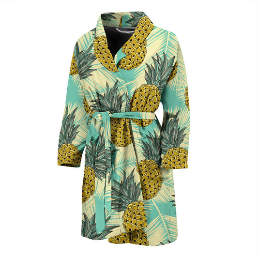 Pineapple Pattern Print Design PP03 Men Bathrobe