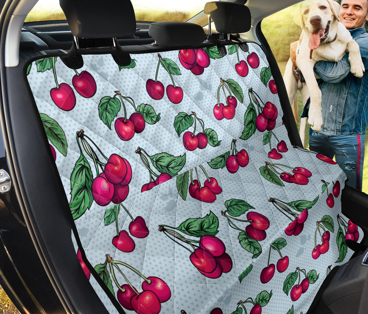 Cherry Pattern Print Design CH01 Rear Dog  Seat Cover