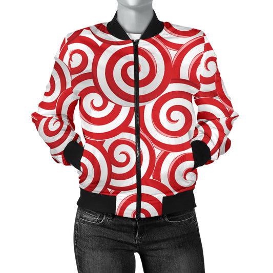 Candy Pattern Print Design 03 Women's Bomber Jacket