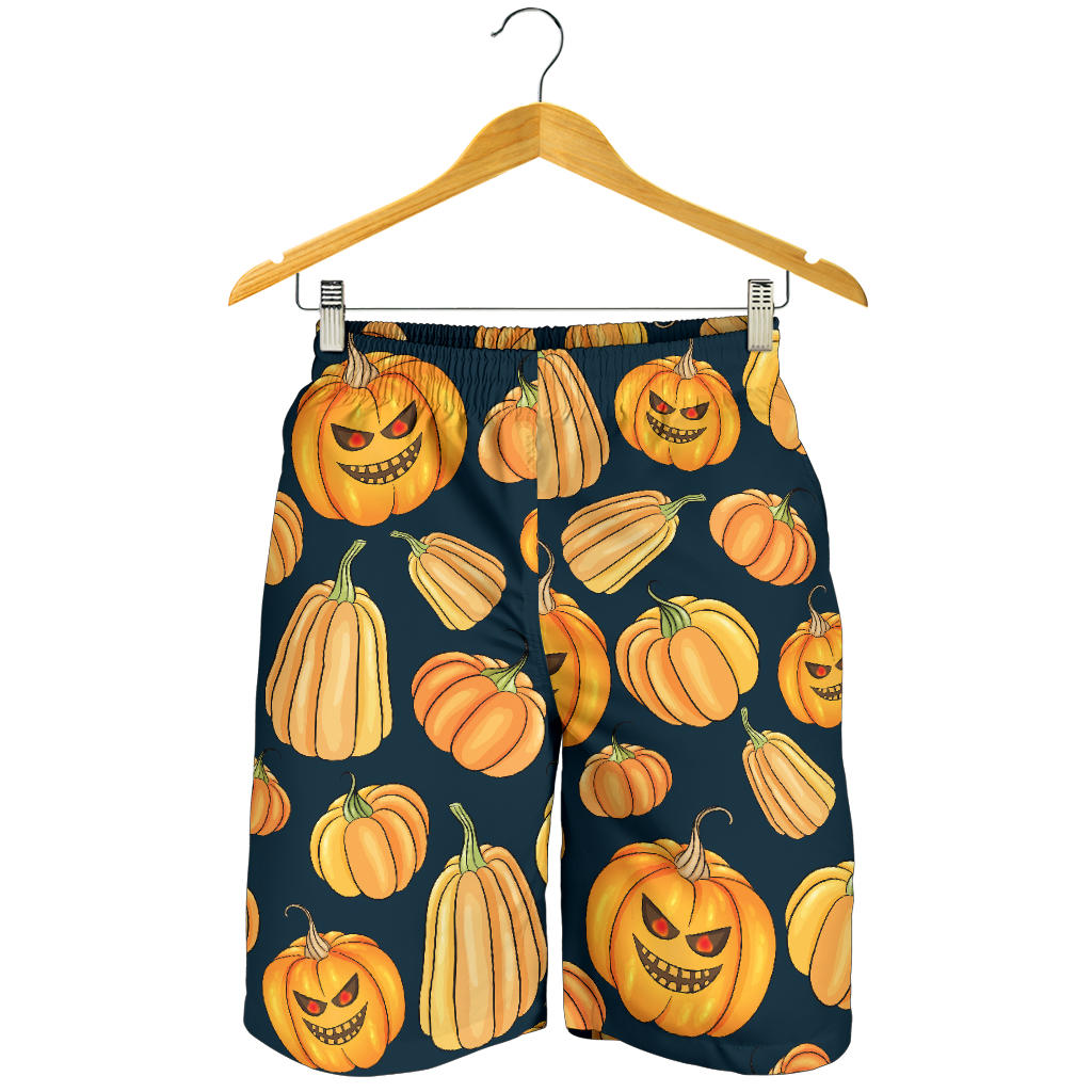 Pumpkin Halloween Pattern Print Design A04 Mens Shorts