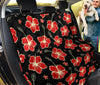 Red Hibiscus Pattern Print Design HB021 Rear Dog  Seat Cover