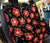 Red Hibiscus Pattern Print Design HB021 Rear Dog  Seat Cover